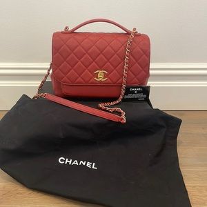 Chanel large affinity top handle cross body bag receipt, dustbag, auth. card,box